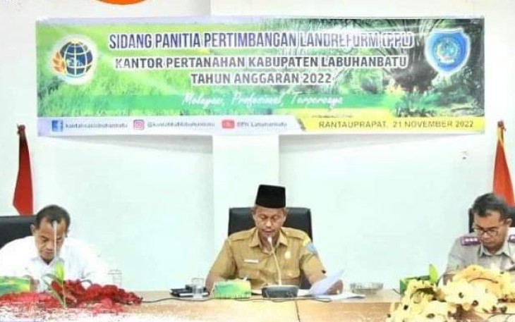 Pemkab Labuhanbatu saat Gelar Sidang PPL Bersama Kantor Pertanahan 