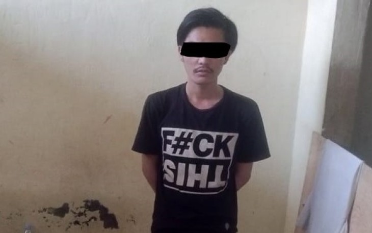 Tersangka saat diamankan