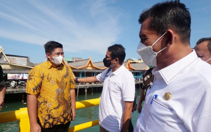 Plt Bupati Bintan Sambut Kedatangan Menparekraf RI di Pelabuhan Bulang Linggi, Tanjung Uban
