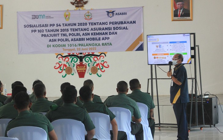 Kodim 1016 Palangka Raya saat Terima Sosialisasi PT Asabri (Persero)