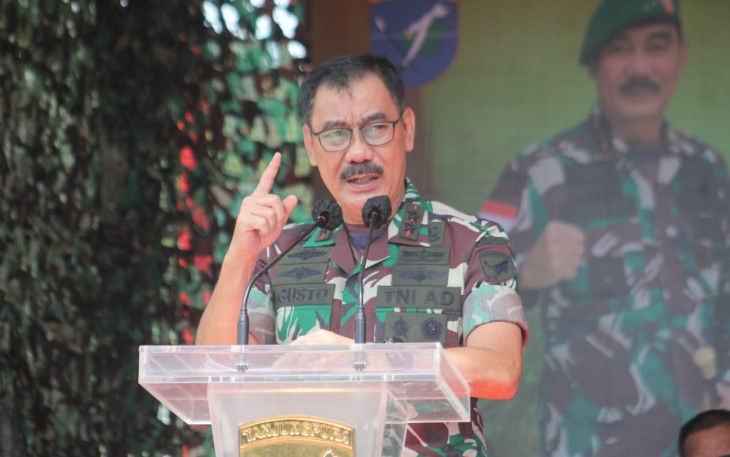 Pangdam XII/Tpr Sambangi Yonif Raider 641/Bru