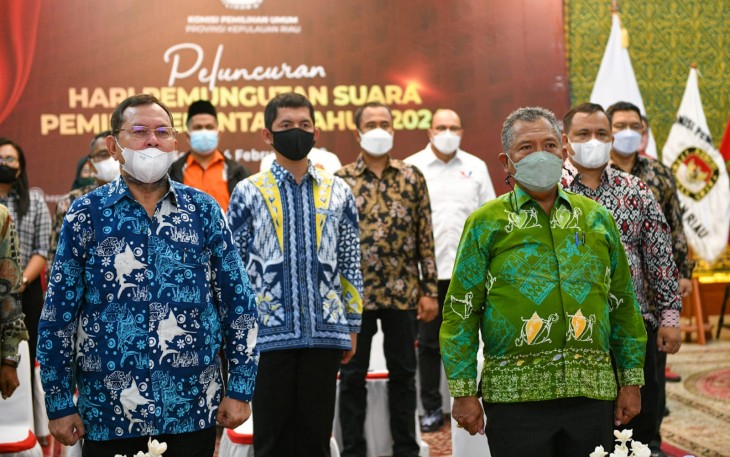 Penjabat Sekretaris Daerah Provinsi Kepulauan Riau, Eko Sumbaryadi mewakili Gubernur Ansar Ahmad, saat menyaksikan peluncuran hari pemilihan suara Pemilu serentak 2024