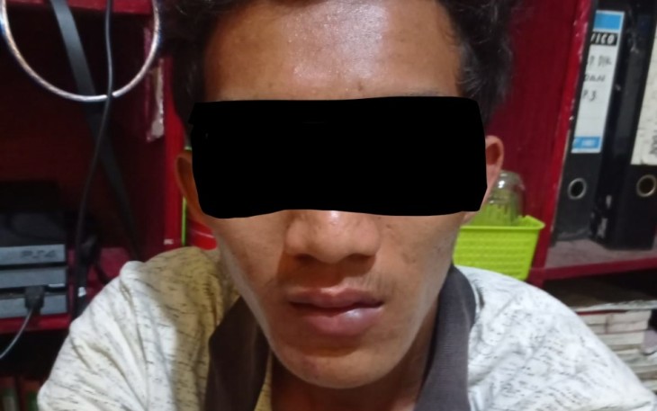 Terduga pelaku pencurian burung di Kelurahan Gunung Alam, Bengkulu Utara