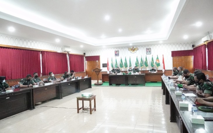 Korem 071/Wijayakusuma menerima Wasrik Post Audit dari Inspektorat Kodam IV/Diponegoro