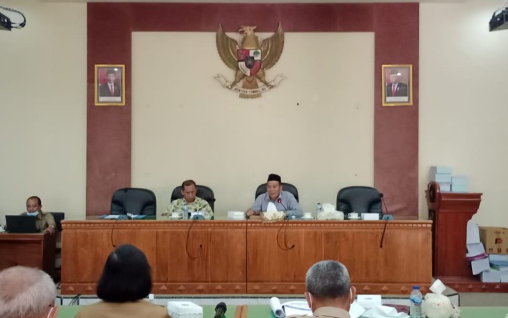 Suasana rapat kerja Komisi III DPRD Kabupaten Trenggalek bersama Asisten Sekda dan OPD, di aula DPRD Kabupaten Trenggalek