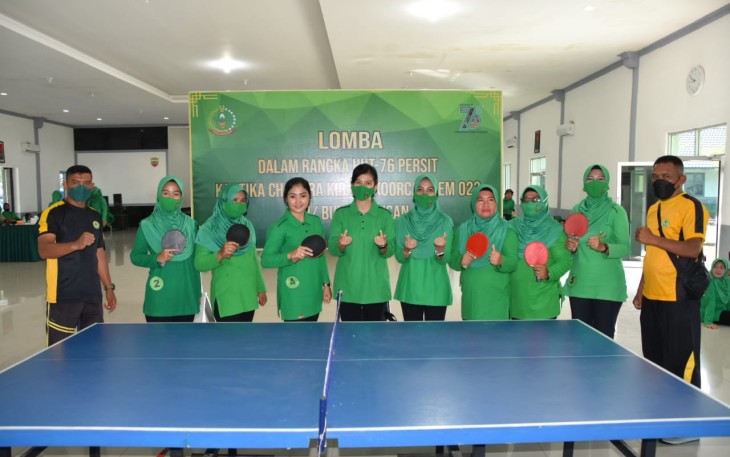 Sambut HUT Persit Ke-76, Persit Koorcabrem 023 PD I/BB Gelar Perlombaan