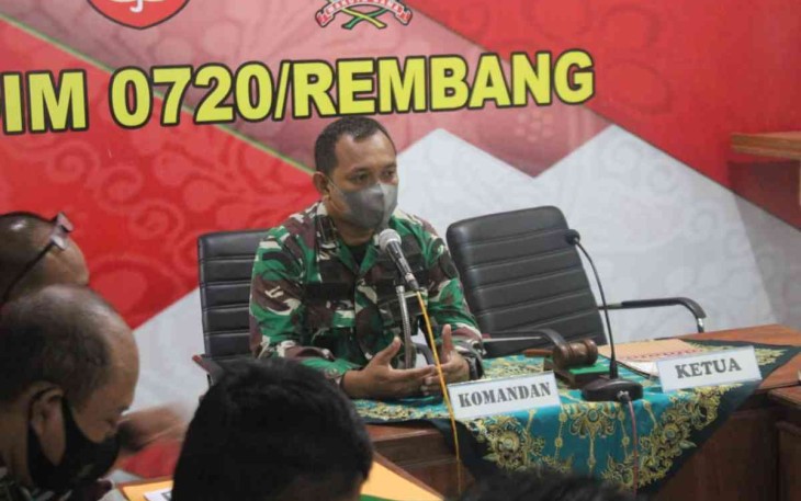 Dandim 0720/Rembang Pimpin Sidang Pankar Jabatan Bintara dan Tamtama
