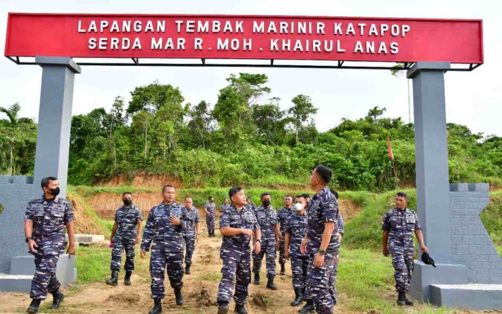 Danpasmar 3 Sidak Pembangunan Sarpas Kesatrian Marinir Katapop Abraham Octavianus Atururi