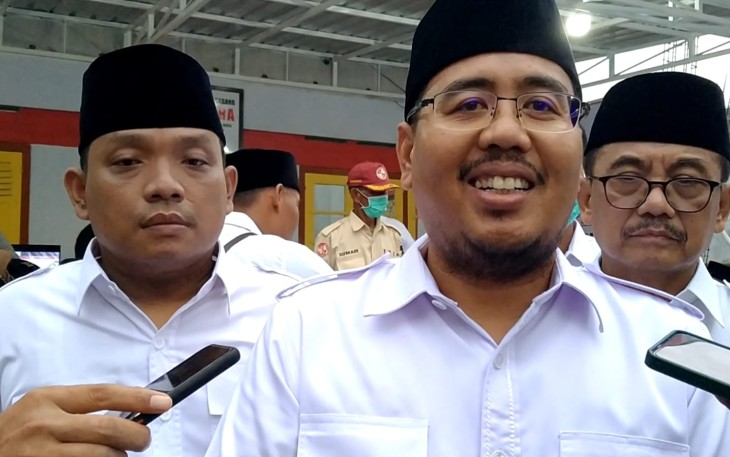 H Anwar Sadat, Ketua DPD Partai Gerindra Jawa Timur, bersama Ketua DPC Partai Gerindra Kabupaten Trenggalek, saat dikonfirmasi