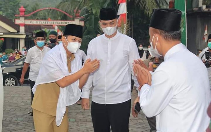Bupati Trenggalek, Mochamad Nur Arifin saat safari Ramadhan di Masjid Nurul Huda, Desa Gayam, Kecamatan Panggul