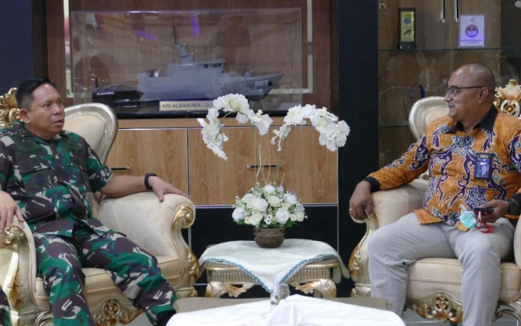 Pangkoarmada III Menerima Kunjungan Pimpinan Cabang BNI Sorong