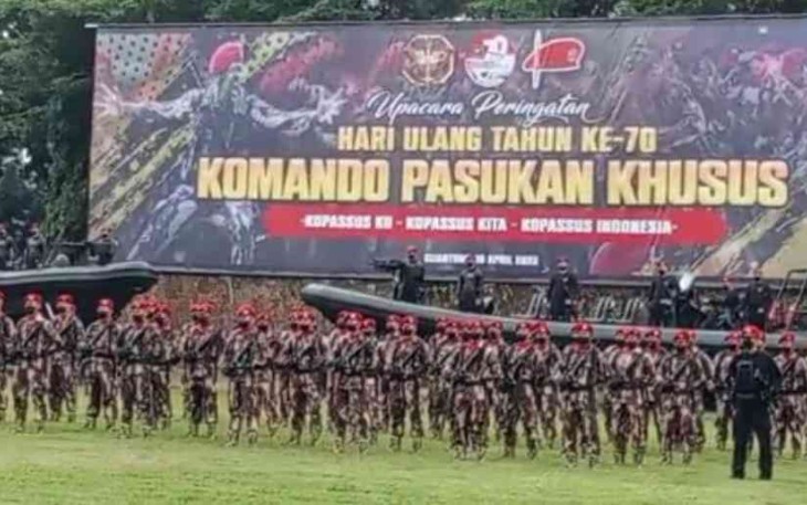 Upacara Memperingati HUT Kopassus Ke-70