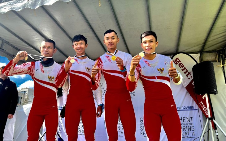 Empat personel TNI AL  sabet emas  lomba dayung di Belgia