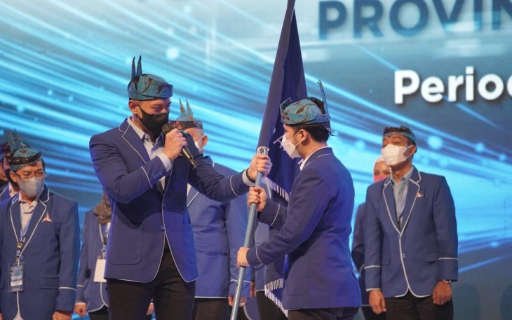 Pelantikan kepengurusan DPD Partai Demokrat Jatim periode 2022-2024, Jumat (22/4/2022)