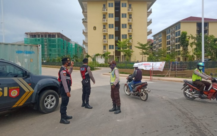 Polres Bintan saat melaksanakan Kegiatan Rutin Yang Ditingkatkan(KRYD), Senin (25/4/2022)