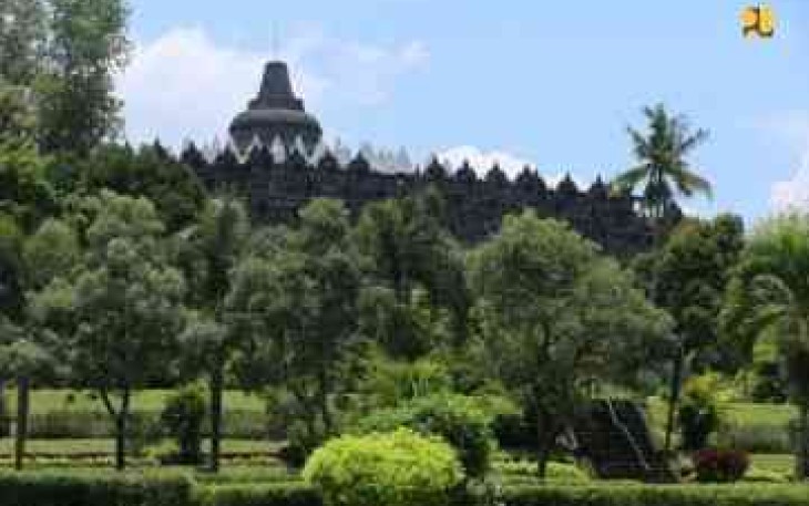 Destinasi wisata candi Borobudur siap menyambut wisatawan libur lebaran. Jum'at (29/4/2022)