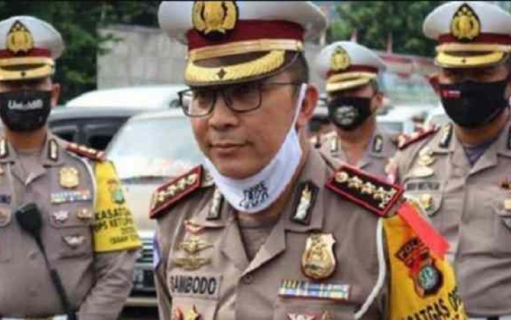 Antisipasi kemacetan mudik lokal Jakarta-Bandung. Dirlantas PMJ saat conference pers di Jakarta. Senin (02/05/2022)  