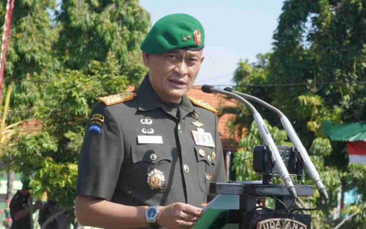 Pangdam saat membuka Dikmata TNI AD di Rindam IX Udayana. Rabu (11/05/2022)