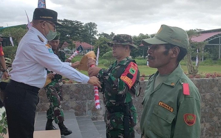 Wakil bupati Teluk Wondama resmi buka TMMD ke 113 Kodim 1801/Manokwari. Rabu (11/05/2022)