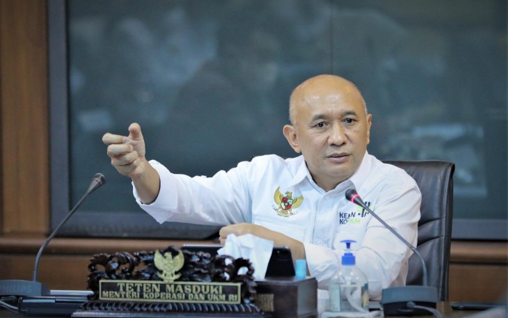 MenkopUKM saat rakor Komite Pengembangan Kewirausahaan Nasional di Jakarta. Senin (16/05/2022)