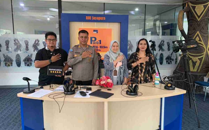 Dialog interaktif polisi menyapa di Dari Jayapura. Kamis (19/05/2022)