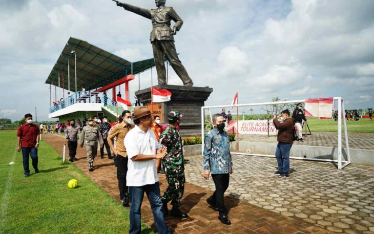 Bupati dan Wabup Pati kunjungi Gelora Sukarno, Mojoagung, Pati 