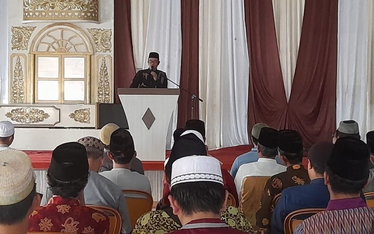 Acara halal bihalal yang digelar di Rumah Makan Kalasan Bu Lastri Kota Bengkulu, Ahad (22/5/2022).