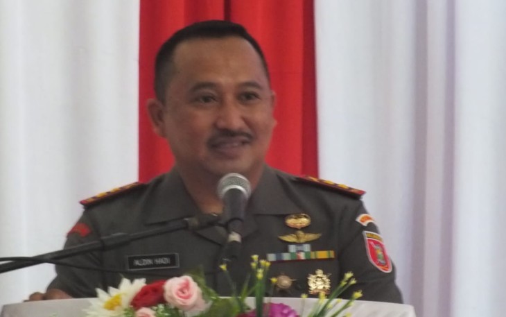 Dandim saat acara halalbihalal di gedung juang Abdullah S Lewan Paringin