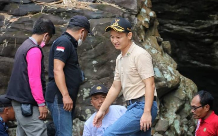 Bupati Trenggalek, Mochamad Nur Arifin, saat meninjau Desa Wisata Watukandang Pandean, Kecamatan Dongko, Kabupaten Trenggalek, Jumat (27/5/2022).