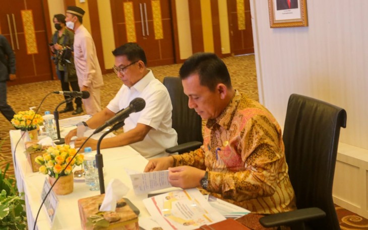 Rakor percepatan legalisasi tanah wilayah pesisir dan pulau-pulau Kecil di Kepulauan Riau, Jumat (27/5/2022).