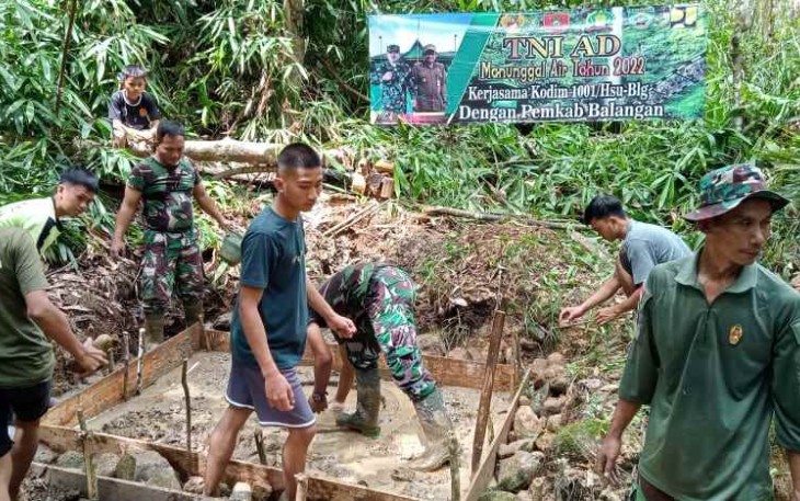 Berjibaku realisasikan program TNI Manunggal Air di desa Panikin Bersih 