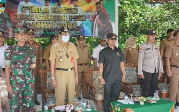 Bupati Agus istiqlal saat Buka Turnamen Liga Santri Piala KASAD Tahun 2022