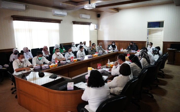 Wabup Pati Saiful Arifin dalam rapat koordinasi di ruang Joyokusumo Sekda Pati 