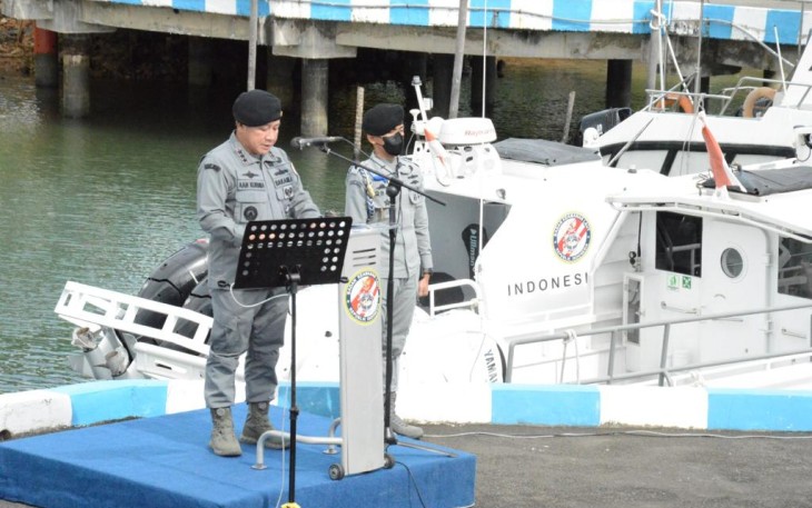 Kepala Bakamla RI Laksdya TNI Dr. Aan Kurnia saat membuka pelatihan