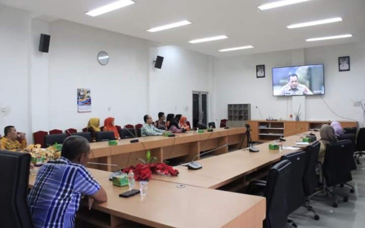 Rapat Kordinasi Penanganan PMK Bersama BNPB Pusat Secara Daring