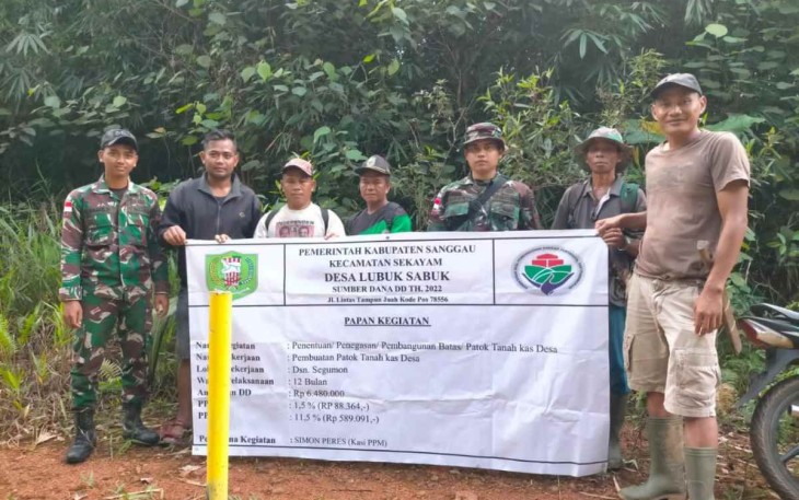 Penegasan patok desa di perbatasan 