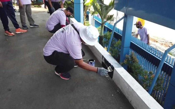 Prog6padat karya Kemenhub di pelabuhan Tanjung Priok Jakarta 
