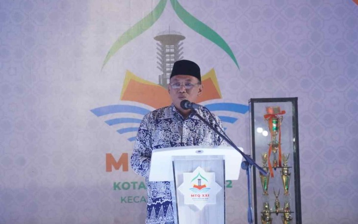 Walikota Cilegon saat memberikan sambutan acara MTQ 