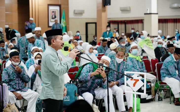 Jamaah haji kloter pertama Pati tiba di asrama Donohudan 