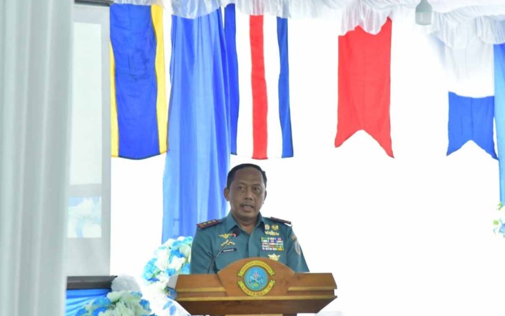 Kadisosemet Pushidrosal Kolonel Laut Nawanto Budi saat diskusi ilmiah 