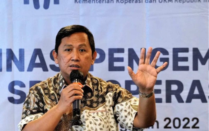 Ahmad Zabadi saat memberikan keterangan revisi UU Perkoperasian di Jakarta 
