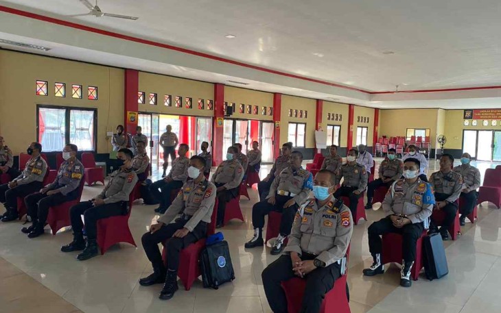 Pendidik SPN Polda Banten saat menerima pelatihan Lemdiklat Polri 