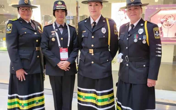 Kompol Novalina Tarihoran saat mengikuti Konferensi Polwan Internasional di Kanada