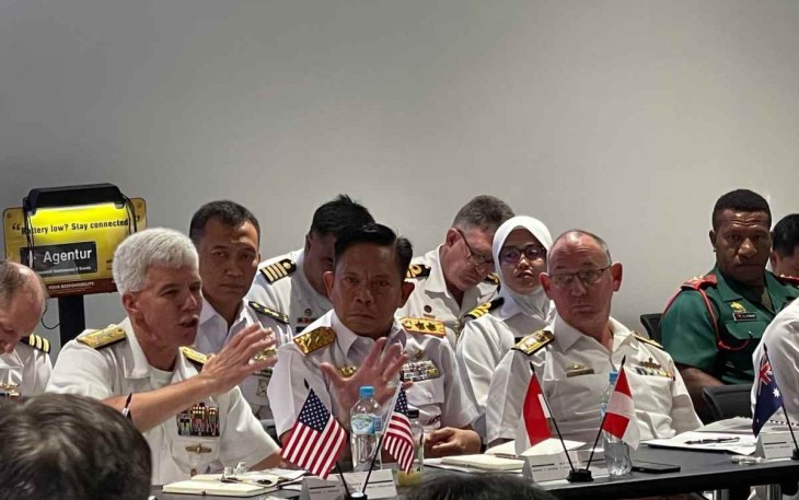 Pangkoarmada III Laksamana Muda TNI Irvansyah saat mengikuti latma Kakadu 2022 di Australia 