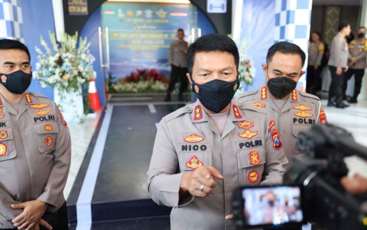 Kapolda Jatim Irjen Pol Nico Afinta saat memberikan keterangan pers launching Monitoring Tracking Checklist, Kamis (22/9)