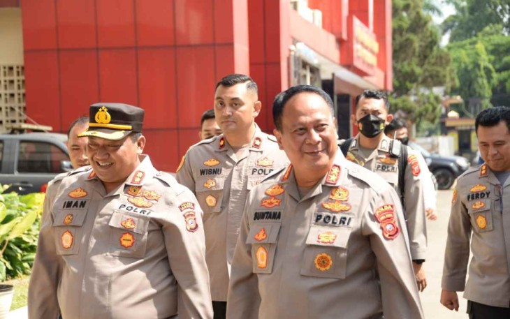 Kapolda Jabar Irjen Pol Suntana saat kunjungan kerja ke Polres Bogor