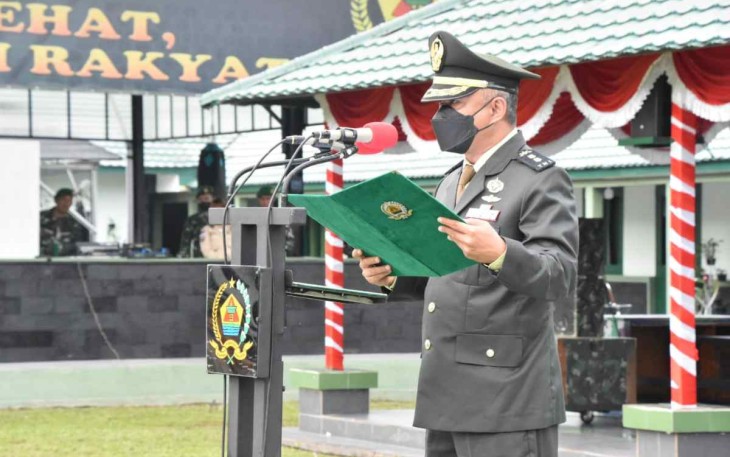 Kasrem 023/KS saat upacara hari Kesaktian Pancasila. Sabtu (1/10) 