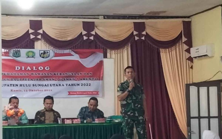 Pendidikan Wasbang Pelajar SMAN 1 Amuntai Utara. Kamis (13/10)