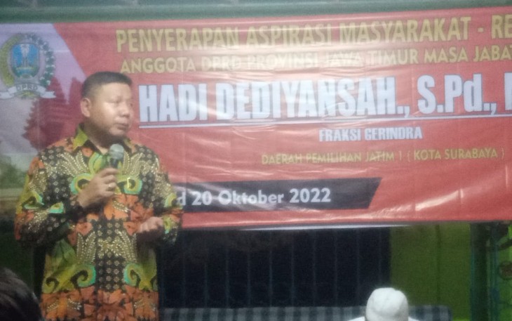 Cak Dedy saat menjaring aspirasi warga, Sabtu (16/10/2022).