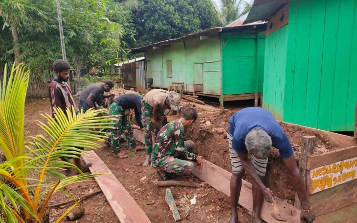 Pembenahan pos satgas perbatasan 